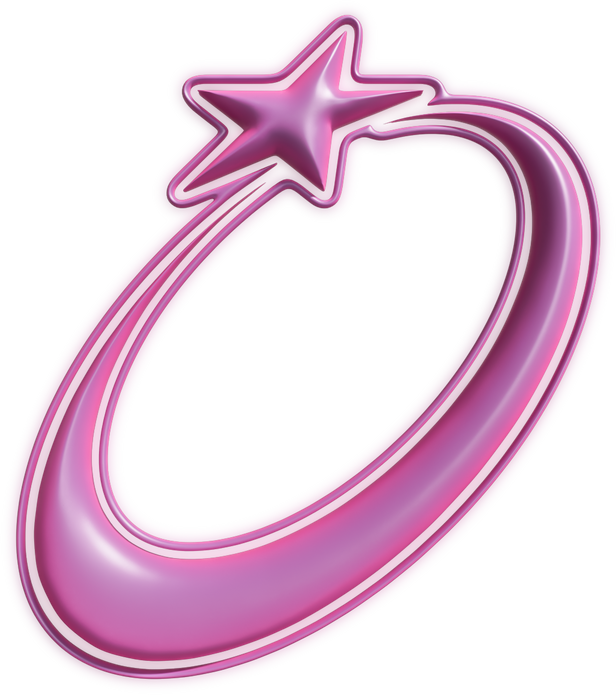 Matte 3D Oval with Star